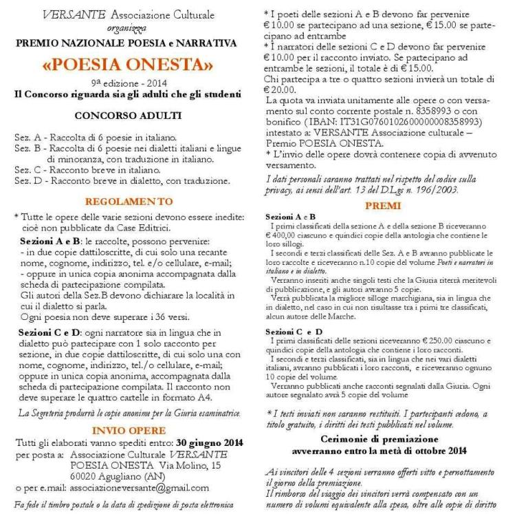 Poesia Onesta 14 Bando-page-001 - Copia