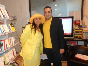 Lorenzo Spurio e Annamaria Pecoraro alla Yellow Reading organizzato a Firenze a settembre 2014