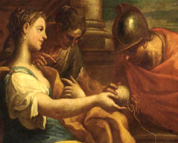 2 - Arianna, Teseo e gomitolo